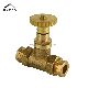  Straight Brass Female Connect with Nut Removable Handle Gas Fire Valve