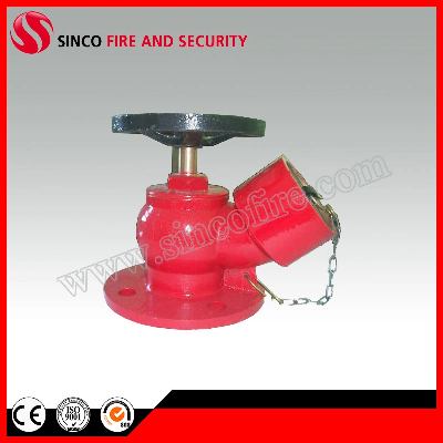 2.5" BS336 Oblique Angle Flange Type Fire Hydrant Landing Valve