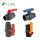 Hot Sale Male Female Threaded Shut off PVC Ball Valve Plastic Durable Blue Red Handle Water Supply PVC Ball Valve