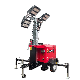 Mobile Diesel Lighting Tower with Engine Mitsubishi 3kw High 8m