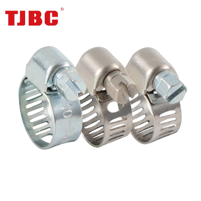8mm Micro Perforated Adjustable W1 Worm Gear Pipe Clip American Type Gas/Oil/Water Hose Clamp, 18-32mm Bandwidth (0.69"-1.25")