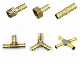  Pneumatic Hydraulic Brass Female Male Straight Cross X Y T Shape Pipe Adapter Hose Barb Fitting