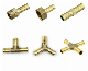 Pneumatic Hydraulic Brass Female Male Straight Cross X Y T Shape Pipe Adapter Hose Barb Fitting