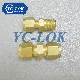 Superlok Double Ferrules Brass Compression Union Tube Fitting