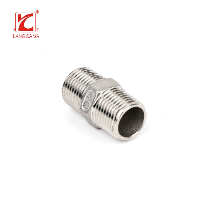 1/2" Stainless Steel Pipe Fitting Thread Screw Hex Nipple