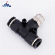  Pb Tee Type Male Thread Three Way Pipe Quick Connecting Tube Fitting