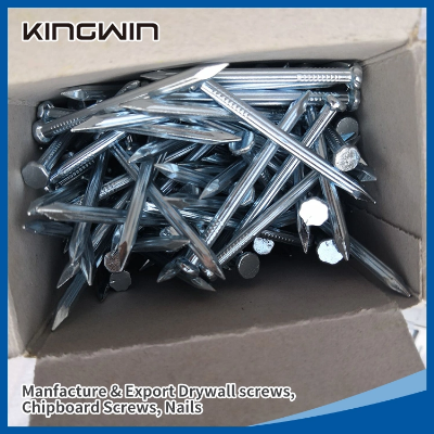 Factory Wholesale 1"-4" Galvanized Black White Concrete / Roofing / Shoe Tack / Common / Nails for Africa Nigeria / Ethiopia Market with White Blue Color