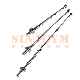 Solid Steel Chromed Threaded Barbell Bar with Star Collars, Weight Lifting Bar