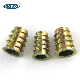  Countersunk Head Alloy Furniture Screw-in Nut Color Zinc Plated Alloy Threaded Furniture Wood Insert Nut
