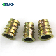 Countersunk Head Alloy Furniture Screw-in Nut Color Zinc Plated Alloy Threaded Furniture Wood Insert Nut