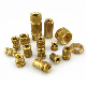 China Supplier M2 M3 M6 M8 Knurled Brass Heat Staking Threaded Inserts Brass Insert Nut for Injection Molding