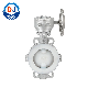  Turbine Stainless Steel PTFE PFA-Lined Worm Gear Wafer Type Butterfly Valve