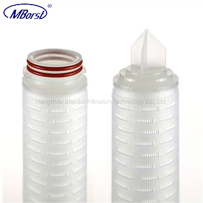 High Flow Hydrophillic Pleated Water Filter Cartridge with Nylon6 N66 Membrane 10" 20" 0.1/0.2/0.45 Micron for Pharmaceutics Food and Beverage Semiconductor