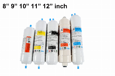 Wingsol11" Inch Korea Water Filter, I Type, 2/8" or 3/8" Water in/out Quick Connect, Water Pressure 32 Bars, PP/GAC/CTO/UF/RO/Resin/PC, OEM Factory