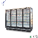  Supermarket Refrigeration Equipment Glass Door Large Capacity Meat Fruit Fresh Keeping Upright Refrigerator with Remote Compressor