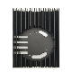 Mwon Factory Manufactured Custom ODM Aluminum Alloy Heat Sink by CNC Machining & Anodization Black for Electronic Equipment