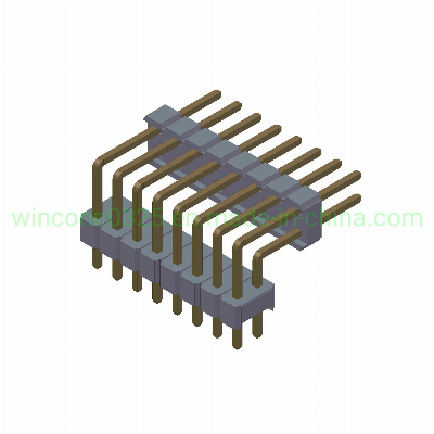 8 Pin PCB Mount Right Angle SMT Aviation and Aerospace Phosphor Bronze Easy Actuation 0.079" (2.00mm) Pitch Pin Header Socket
