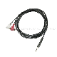  RCA Interconnect Cable with Audio Connector 6.35 Stereo Plug to 2 X RCA Plug Elbow (FAC09)