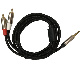 Audio Adapter 2 RCA Cables to 1 Aux Cable Gold-Plated Plugs Stereo Cables Speaker or Subwoofer