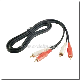 Black Male-Female 4.0*8.0 Spiral Shielding RCA a/V Cable (AL-AVC014BY) manufacturer