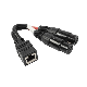 Factory Price High Quality Customized Black Molded Ethernet RJ45 Female to Dual XLR Female Adapter Cable for Data Transfer