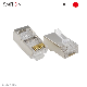 Cat5e CAT6 Cat7 RJ45 Data Transmission Connector RJ45 Shield 8p8c Gold Plated Modular Plug manufacturer