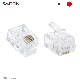 Gold Plated Rj11 6p4c 6p2c Cat3 Telephone Modular Plug Male Connector manufacturer