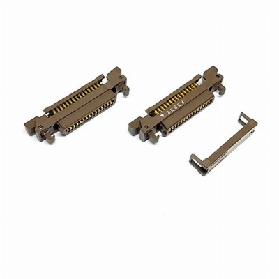 Kel-8925e-050-179-F IDC Socket Connector Gold Plated 50 Positions Dual Row 1.27mm (. 05") Pitch 30 AWG with Eject-Lock Mechanism & Low Profile 94V-0 Brown