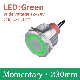  Stainless Steel 6V Green Ring Illuminated 30mm Push Button IP67 Waterproof Switch for Factory Machines