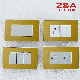 2022 Hot Selling New Model Electric Wall Switch Board with Gold Color Acrylic Material for General Purpose