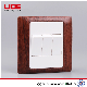 BS Wooden Color 3gang 10A 220V Electrical Switch