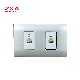 Ah2288. Mslv Ah Series Matte Silver Z&a Za Electric Wall Socket