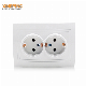 16A CE EU Electr Power Double Wall Socket OEM Factory