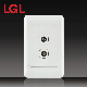 High Quality PC Material Wall Switch Two Digits TV Socket (LGL-14-12)