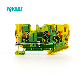  One-in-Two-out Spring in-Line PT6twin-PE Yellow-Green Grounding Terminal