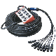 RoHS PVC 8CH Multi-Core Stage Snake AV Flexible Control Cable with Audio Connector XLR