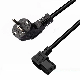 High Quality Korea Kc Approval 16A 250V AC Power Cord 100% Copper Black Jacket to IEC C13 Extension Female Connector 3 Pin Plug