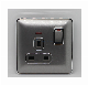  S3 Factory Price Silver Grey 1 Gang 13A Multi Plug Socket Electrical Outlet Switch Socket