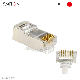 Gold Plated CAT6 8p8c Pass Through RJ45 Shielded Connector Modular Plug manufacturer