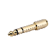  China Auto Manufacture CNC Custom Machining 6.3mm to 3.5mm Brass Plug Audio Video Adapter Plug Audio Headphone Copper Adapter Plug Accessories