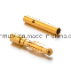  CNC Machining Brass 2mm Gold-Plated Bullet Banana Plug for RC Model