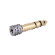 China Auto Factory High Strength Custom CNC Lathe Machining Audio 6.35 Stereo Plug 6.35 Male to 3.5 Female Adapter 6.35 Headphone Audio Brass Adapter Plug Parts