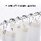  12PCS Pack Rustproof Stainless Steel Shower Curtain Hooks for Bathroom