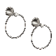 Round Bathroom Kitchen Fingertip Brushed Nickel Wall Mounted Towel Ring