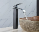 Black Deck Mounted Mixer Taps Brass Tap Single Handle Washing Basin Faucet for Bathroom