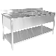 Commercial Restaurant Hotel Stainless Steel Kitchen Sink Wash Basin with Bowl and Working Workbench Suit for Kitchen Equipment