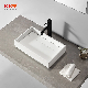 Hotel Furniture Countertop Stone Shampoo Bathoom Sinks with Cover Sinks