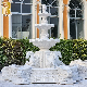 Hot Sale Outdoor Natural Three Tiered White Marble Water Horse Fountain Wholesale