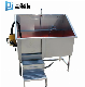 Veterinary Stainless Steel Walk-in Pet Bathtub with Hair Dryer Folded Puppy Dog Clean SPA Station