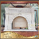 New Design Travertine Natural Stone Eagle Fireplace Frame Marble Arch Fireplace for Home